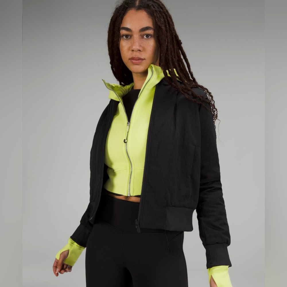 Lululemon - NWOT black Bomber Jacket - size 4